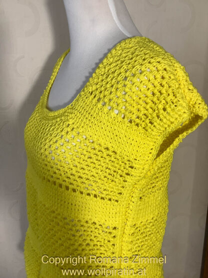 Ärmelloses Sommer Shirt, tunesisch gehäkelt – Bild 12