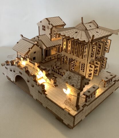 Chinesisches Teehaus Holz Puzzle – Bild 4
